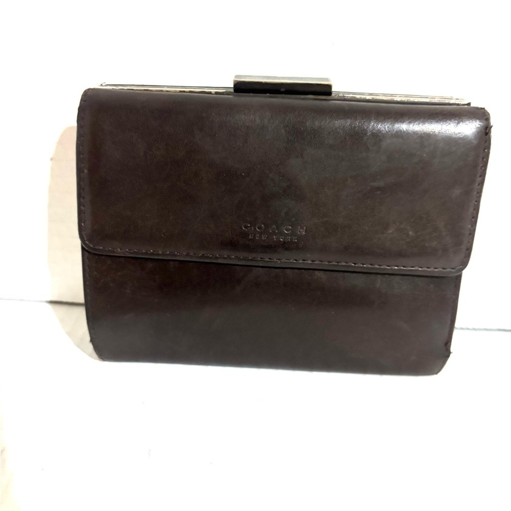 Coach vintage distressed Dark Brown Leather wallet